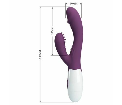 Pretty Love Andre Dual-Action Silicone Intimate Device Purple 21cm