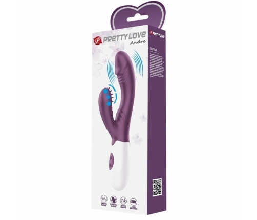 Pretty Love Andre Dual-Action Silicone Intimate Device Purple 21cm