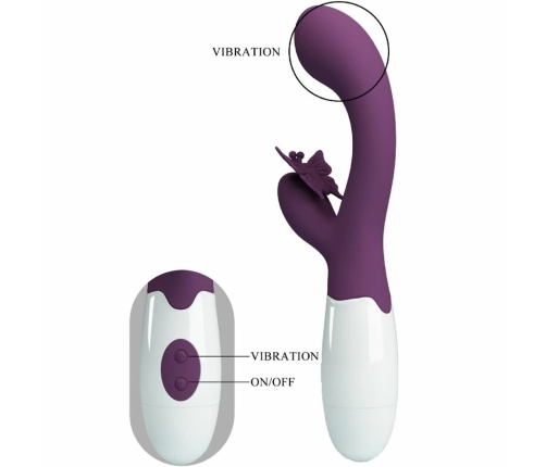 Pretty Love Butterfly Kiss Dual Motor Intimate Device Purple 30 Modes