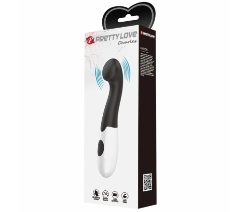 Pretty Love Charles Black Intimate Device 30 Vibration Modes Silicone