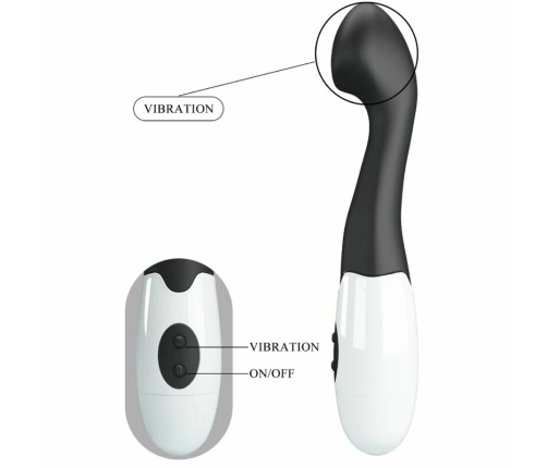 Pretty Love Charles Black Intimate Device 30 Vibration Modes Silicone