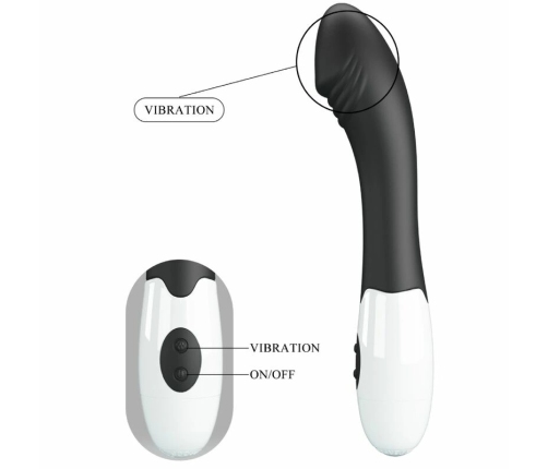 Pretty Love Elemental G-Spot Vibrator 30 Modes Black Silicone 21cm