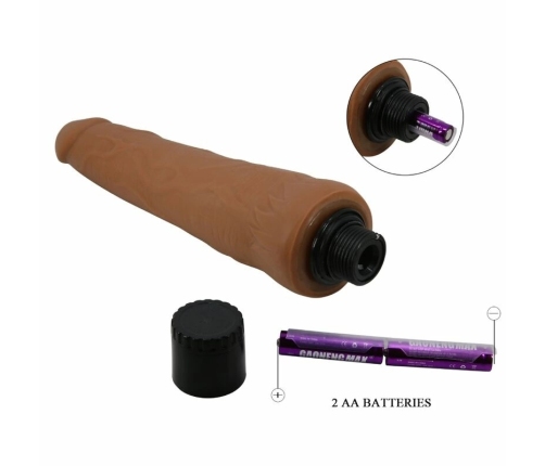 Pretty Love Alfredo Anatomical Vibrating Model 21.5 cm Mulatto Tone