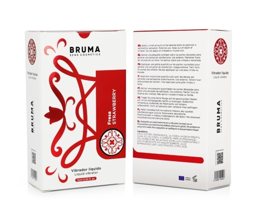 BRUMA Ultra Sliding Intimate Gel Strawberry 15ml - Travel Size, Dispenser