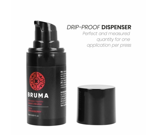 BRUMA Ultra Sliding Intimate Gel Strawberry 15ml - Travel Size, Dispenser