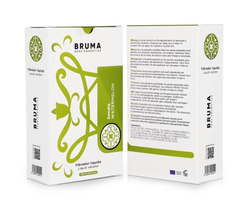 BRUMA Ultra Sliding Intimate Gel Watermelon 15ml - Drip-proof Dispenser