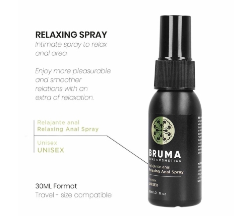 BRUMA Relaxing Unisex Intimate Spray 30ml - Comfort Formula, Travel Size
