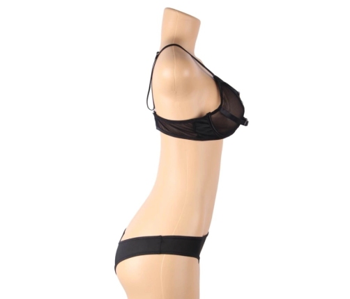 Subblime Two-Piece Transparent Lingerie Set S/M - Adjustable Straps