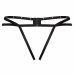 Livco Corsetti Nomade Black Lace Thong with Decorative Straps, Crotchless