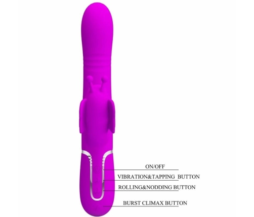 Pretty Love Butterfly 4-in-1 Multi-Function Intimate System Fuchsia