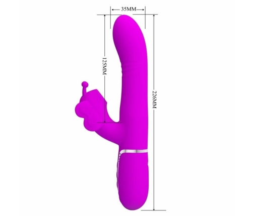 Pretty Love Butterfly 4-in-1 Multi-Function Intimate System Fuchsia