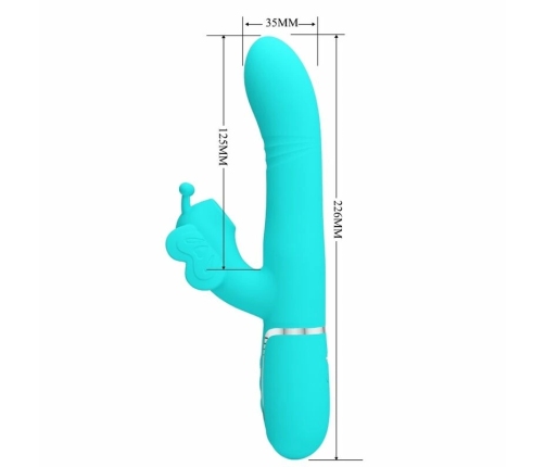 Pretty Love Butterfly Aqua Green 4-in-1 Multi-Function Intimate Device