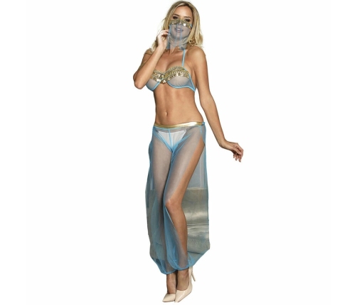 SUBBLIME India Style Blue Lingerie Set L/XL - Gold Accents, Elegant Design