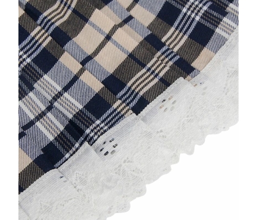 Subblime L/XL Schoolgirl Uniform Set - White Crop Top & Plaid Skirt
