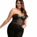 Subblime Bodysuit Black Metal Chain Straps Underwire L/XL