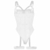 Subblime Lace Teddy L/XL White - Elegant Bodysuit with Garter Straps