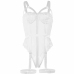 Subblime Lace Teddy L/XL White - Elegant Bodysuit with Garter Straps
