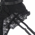 SUBBLIME Teddy with Lace Accents and Adjustable Garters Black S/M