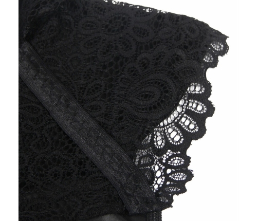Subblime Elegant Leather & Lace Dress S/M - Black, Figure-Enhancing Design