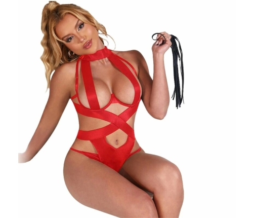 Subblime Body Harness Halter Red S/M - Elegant Strappy Bodysuit