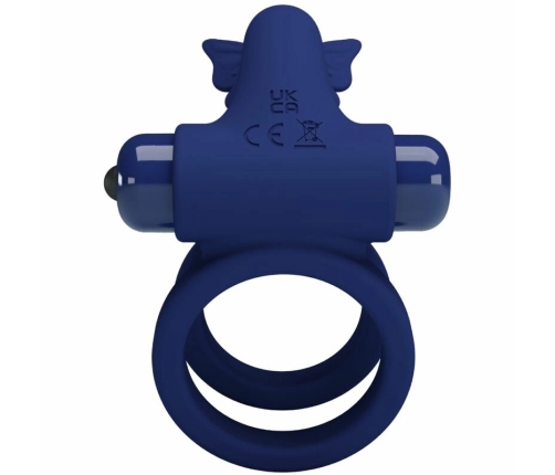 Pretty Love Jamele Blue Dual Ring with Vibrating Butterfly System