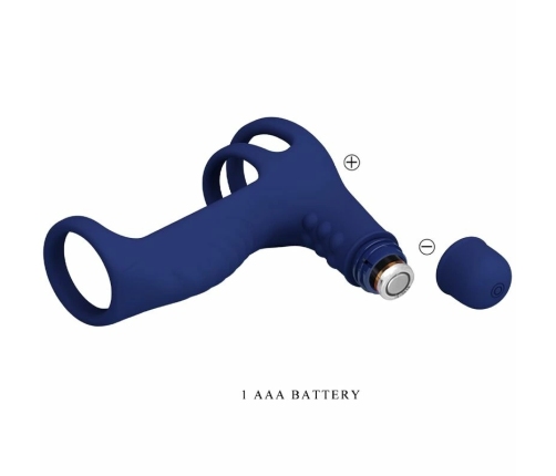 Pretty Love Elish Blue Vibrating Intimate Ring with Extension 10 Modes
