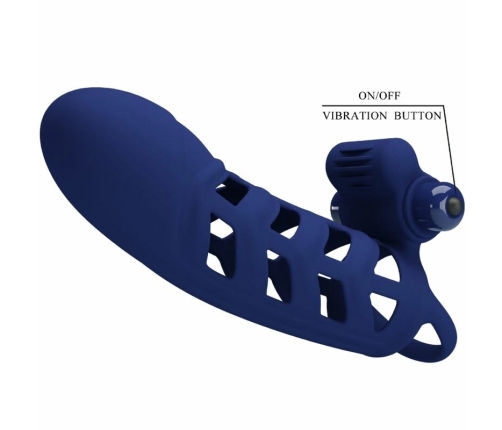 Pretty Love Altaf Blue Silicone Ring with Vibrating System