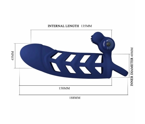 Pretty Love Altaf Blue Silicone Ring with Vibrating System