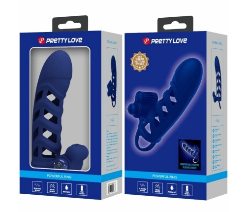 Pretty Love Altaf Blue Silicone Ring with Vibrating System
