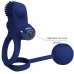 Pretty Love Remington Blue Dual Vibrating Silicone Ring with Plug