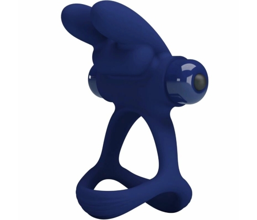 Pretty Love Francisco Blue Dual Vibrating Silicone Ring System
