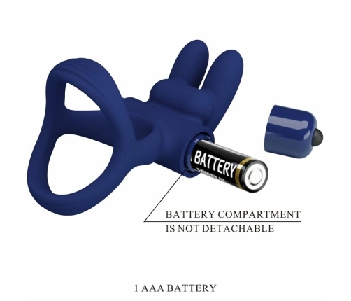 Pretty Love Francisco Blue Dual Vibrating Silicone Ring System