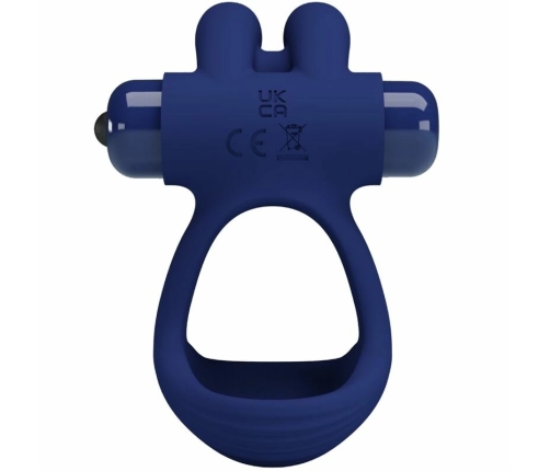 Pretty Love Francisco Blue Dual Vibrating Silicone Ring System