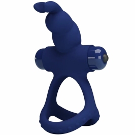 Pretty Love Luchito Blue Dual-Ring Intimate Vibrating System