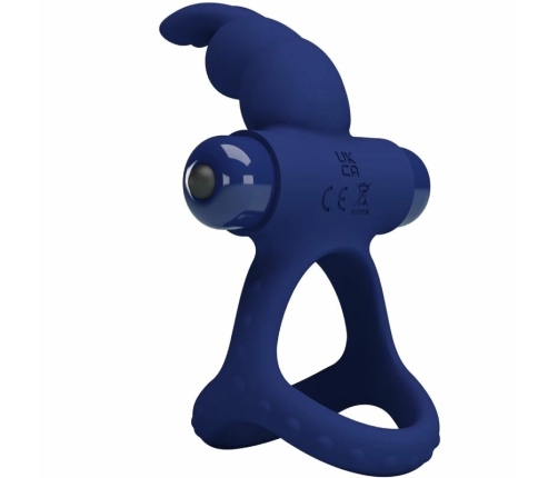 Pretty Love Luchito Blue Dual-Ring Intimate Vibrating System