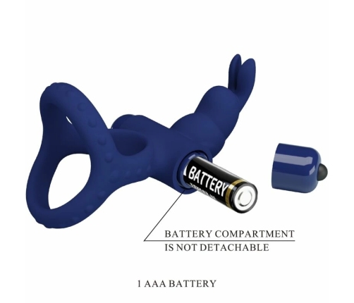 Pretty Love Luchito Blue Dual-Ring Intimate Vibrating System