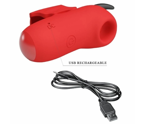 Pretty Love Mini Fun Toys Magic Devil Red - Compact Silicone Stimulator USB