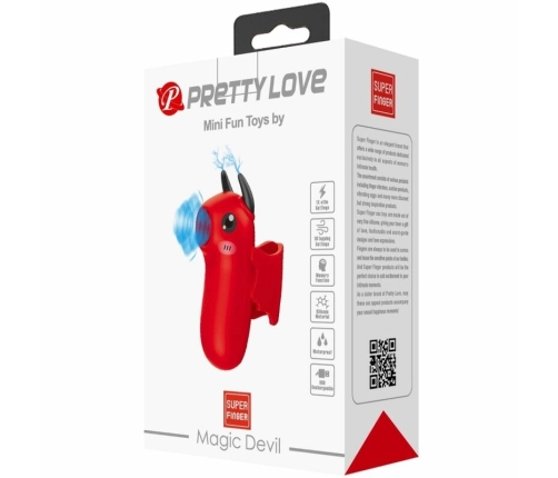 Pretty Love Mini Fun Toys Magic Devil Red - Compact Silicone Stimulator USB
