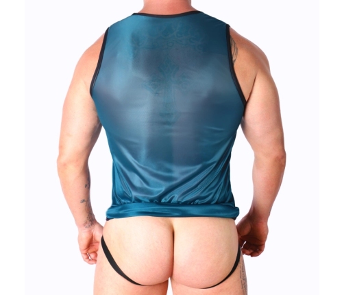 Macho Sport T-Shirt L/XL Green - Lightweight Breathable Polyamide Blend