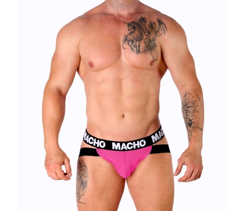 MACHO MX28FR Jockstrap Pink Neon S - Lycra Comfort & Double Strap Design