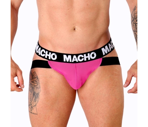 MACHO MX28FR Jockstrap Pink Neon S - Lycra Comfort & Double Strap Design