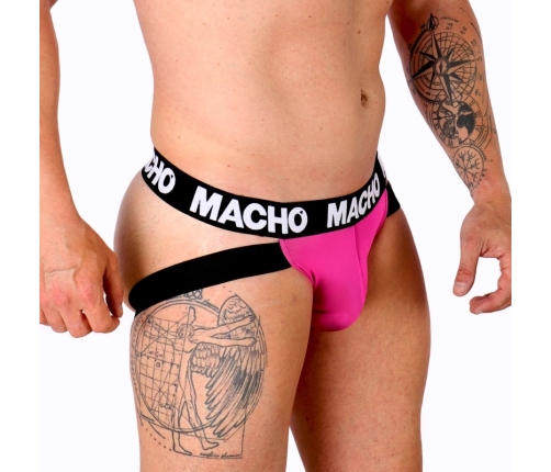 MACHO MX28FR Jockstrap Pink Neon S - Lycra Comfort & Double Strap Design