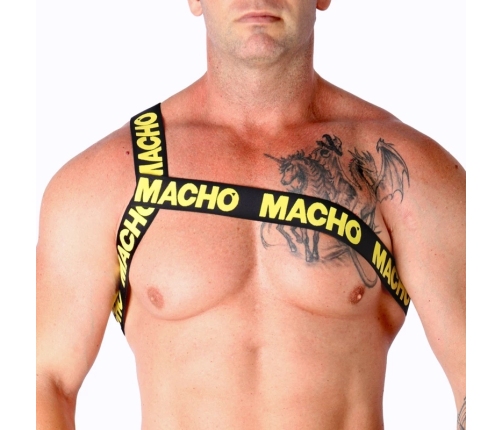 MACHO - ARNÉS ROMANO AMARILLO S/M