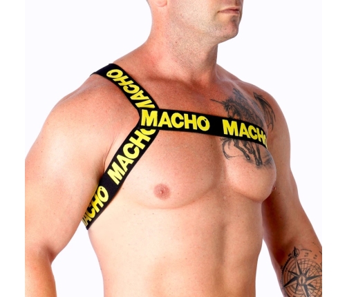 MACHO - ARNÉS ROMANO AMARILLO S/M