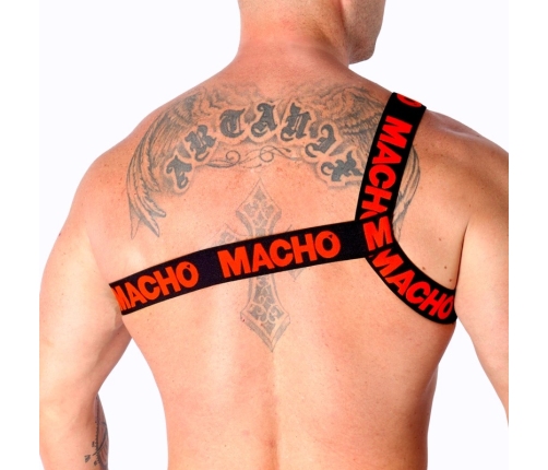 MACHO Roman Harness Red S/M - Adjustable Elastic Fashion Accessory