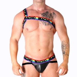 Macho Roman Harness PRIDE S/M - Elastic Adjustable Fashion Accessory