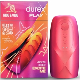 Durex Ride & Vibe Rechargeable Vibrating Sleeve, Textured, Waterproof