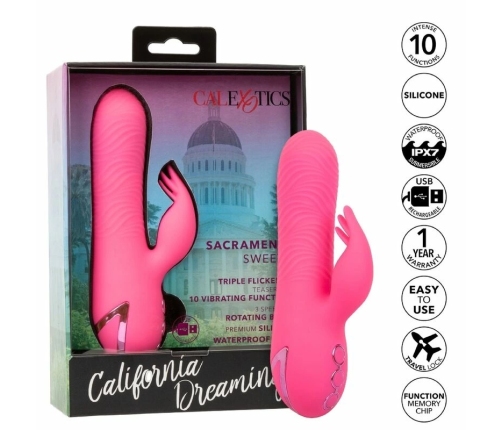 CalExotics California Dreaming Sacramento Sweetie Pink Dual Stimulator