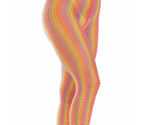 Leg Avenue Multicolor Crochet Stockings - Rainbow Fishnet, One Size