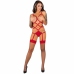 Livco Corsetti Thiara LC 20213 Red Lingerie Set with Body & Stockings S/M